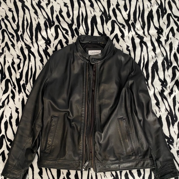 Calvin Klein Leather Jacket - Picture 1 of 7